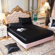 Essentialshouses Satin Rayon Fitted Sheet Mattress Cover