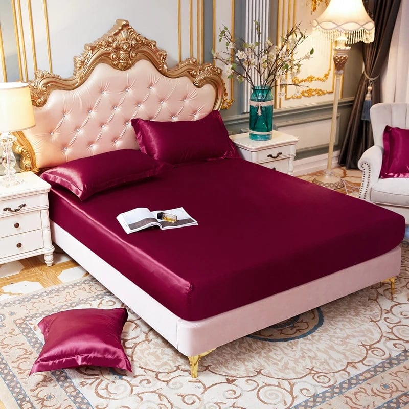 Essentialshouses Satin Rayon Fitted Sheet Mattress Cover