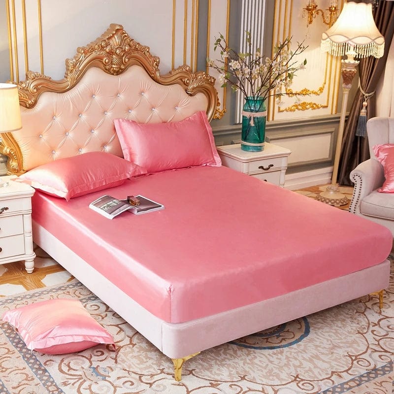 Essentialshouses Satin Rayon Fitted Sheet Mattress Cover
