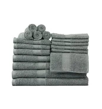 Essentialshouses School Grey / United States 🛁 Solid 18-Piece Bath Towel Set – Comprehensive Comfort & Convenience