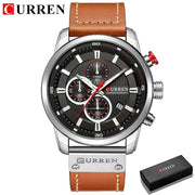 Essentialshouses silver black box Luxury Chronograph Quartz Watch