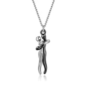 Essentialshouses Silver Black / L Couple Hugging Pendant Necklace