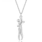 Essentialshouses Silver / L Couple Hugging Pendant Necklace
