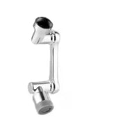Essentialshouses Silver Universal Rotary Telescopic Kitchen Faucet Inflator with Plastic Splash Filter - Washbasin Bubbler Nozzle Manipulator for Home
