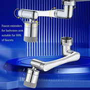 Essentialshouses Silver Universal Rotary Telescopic Kitchen Faucet Inflator with Plastic Splash Filter - Washbasin Bubbler Nozzle Manipulator for Home