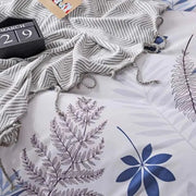 Essentialshouses Simple Leaf Pattern Print Bedding Set
