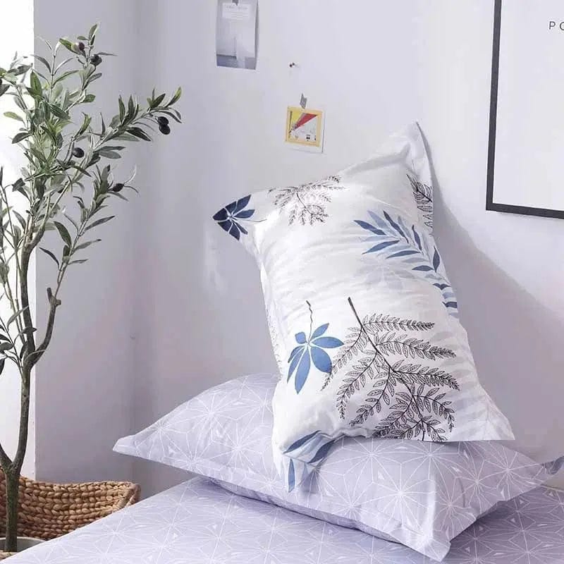 Essentialshouses Simple Leaf Pattern Print Bedding Set