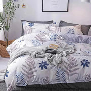 Essentialshouses Simple Leaf Pattern Print Bedding Set