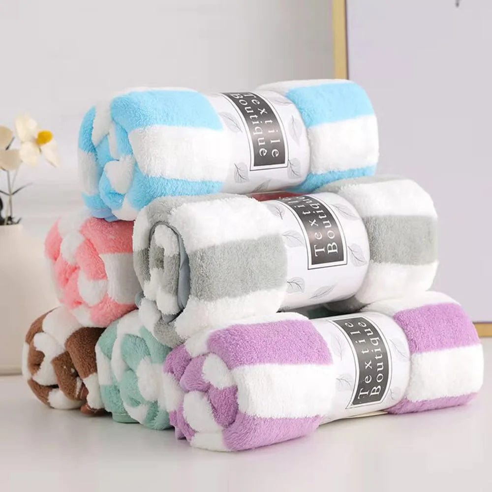 Essentialshouses 🛁 Simple Stripes Absorbent Quick-Drying Bath Towel Set – Softness Meets Efficiency