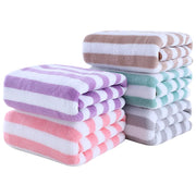 Essentialshouses 🛁 Simple Stripes Absorbent Quick-Drying Bath Towel Set – Softness Meets Efficiency