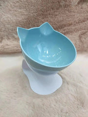 Essentialshouses Single Blue Cat Non-Slip Double Food Bowl