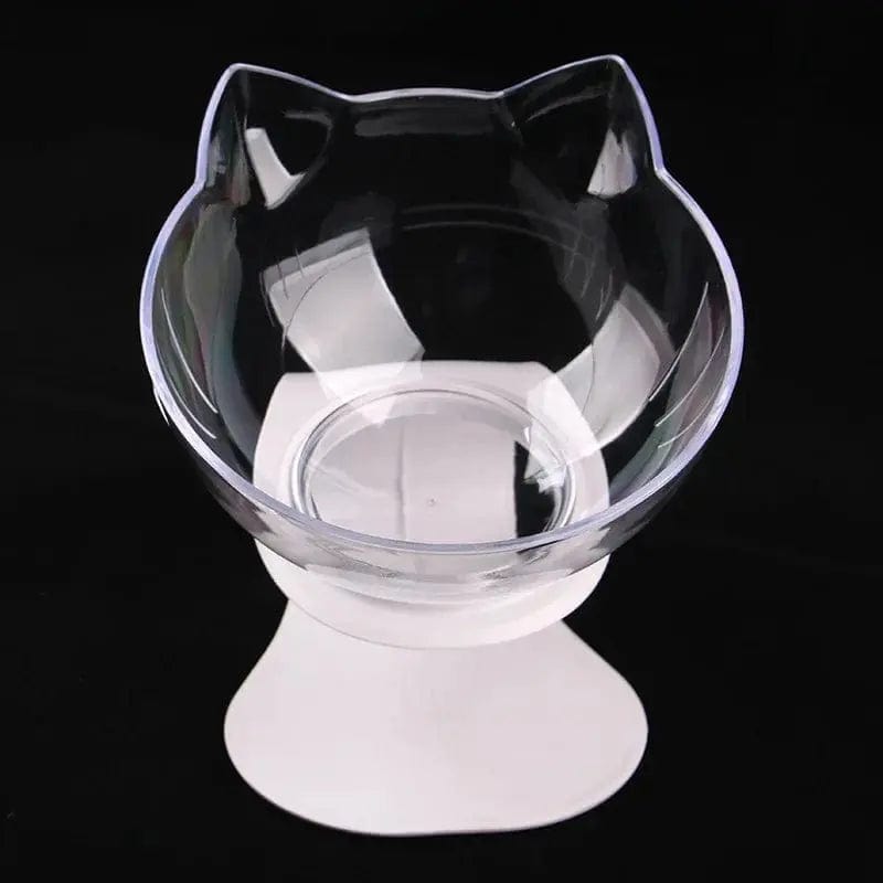 Essentialshouses Single Clear Cat Non-Slip Double Food Bowl
