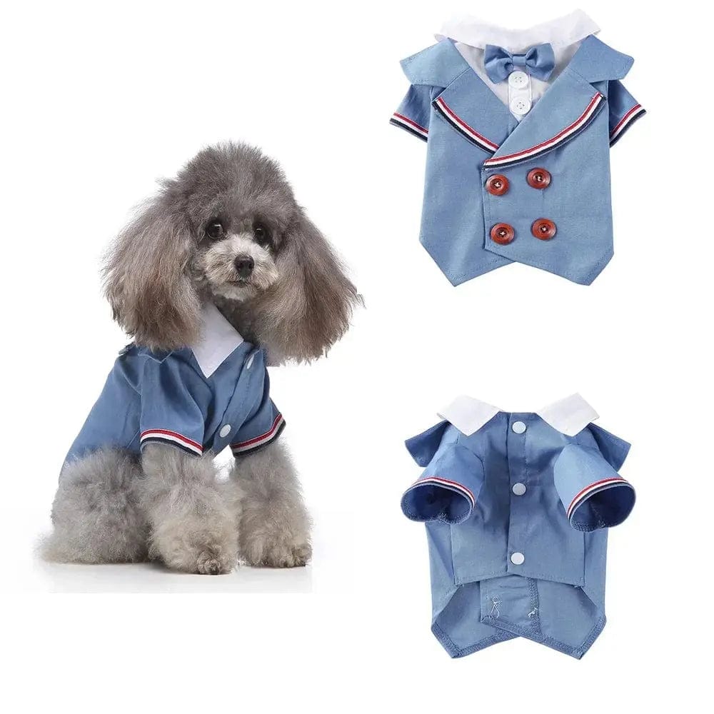 Essentialshouses Sky blue / XL Cute Dog Tailcoat Suit