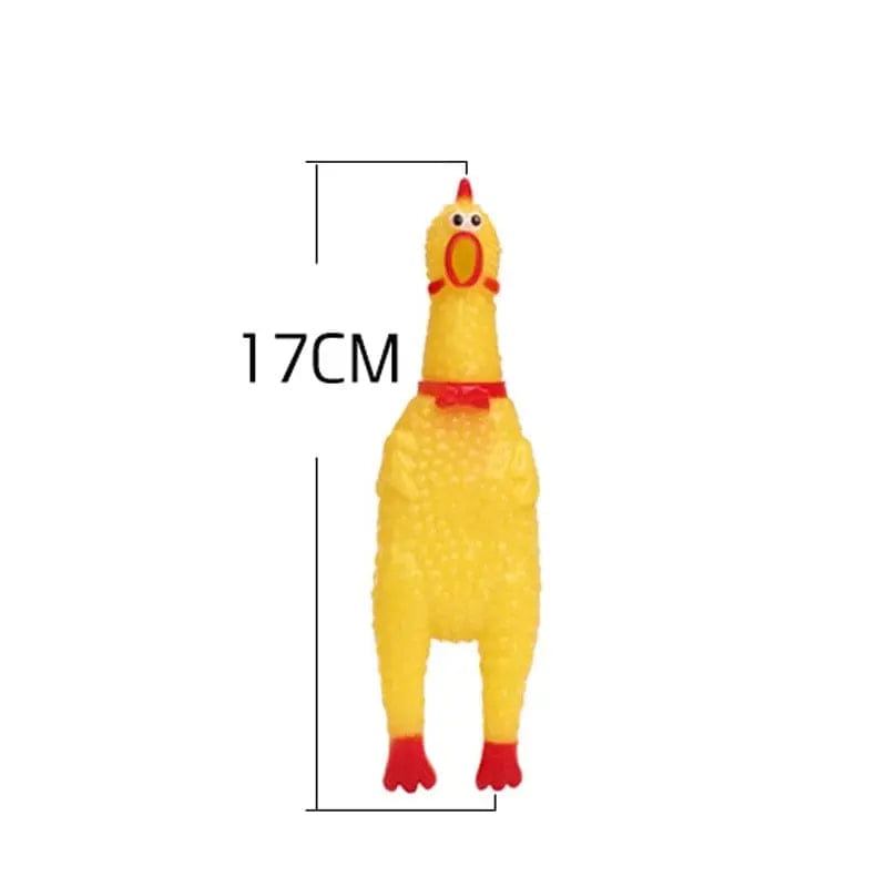 Essentialshouses Small 17cm Pets Chicken Squeeze Sound Funny Toy