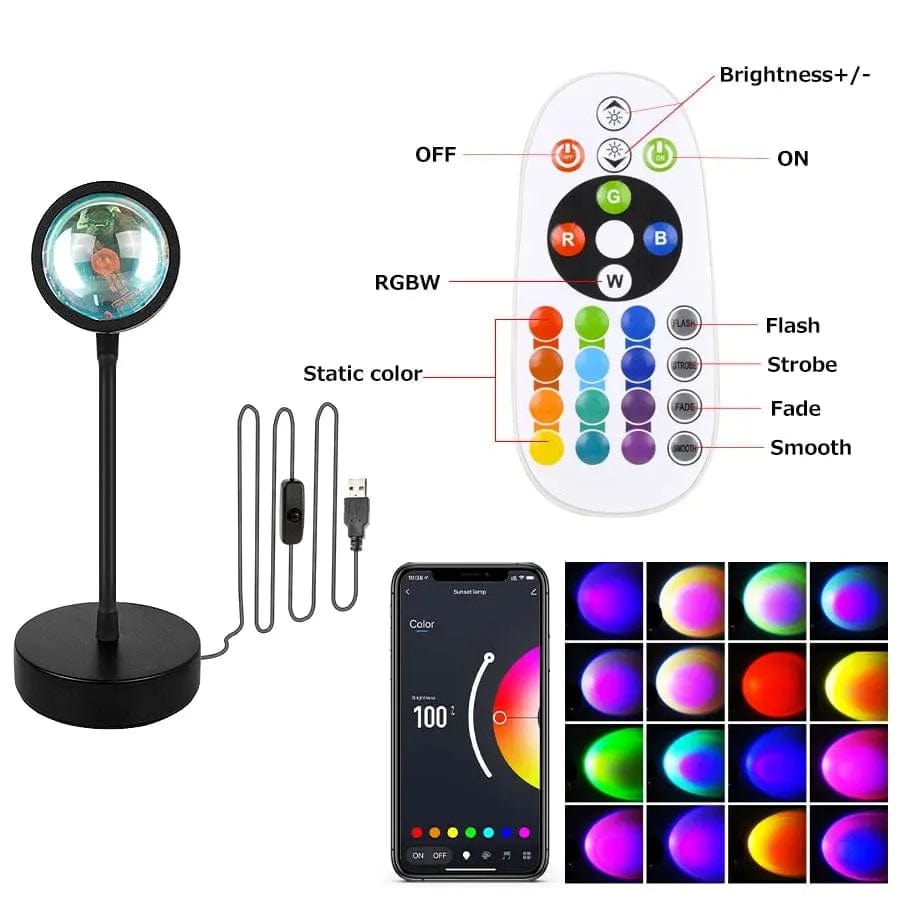 Essentialshouses Smart Sunset Projector Night Light