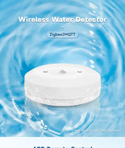 Essentialshouses Smart ZigBee3.0 2MQTT Water Leakage Sensor Flood Overflow Alarm APP Remote Monitoring Work with Home Assistant Security Detector