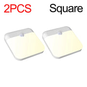 Essentialshouses Square 2PCS Motion Sensor Step Light, USB Rechargeable Wireless LED Floor Lamp for Indoor Stairs Hallway Wardrobe Auto On/Off Night Lighting