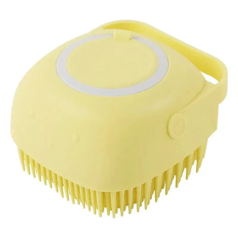Essentialshouses Square Yellow / As the pictures Dog Bath Massage Soft Brush