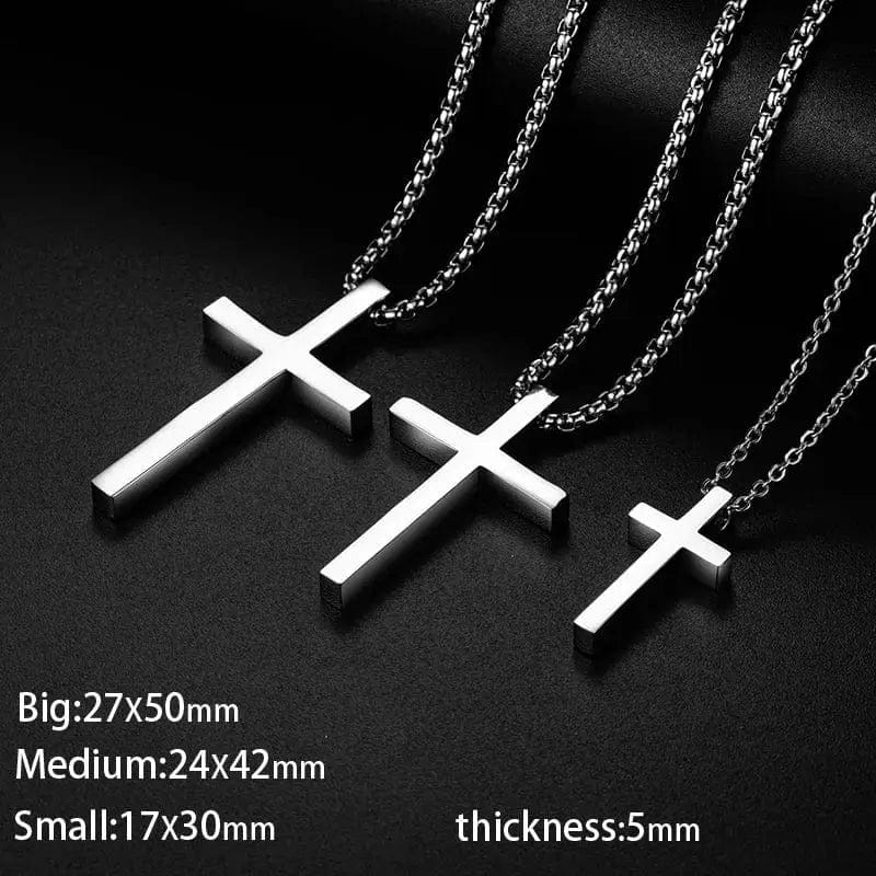 Essentialshouses Stainless Steel Cross Pendant Necklace