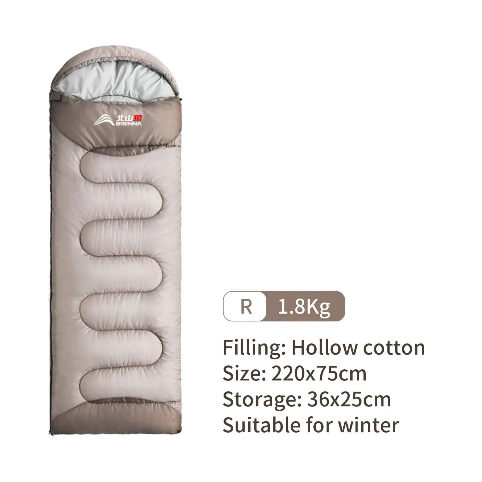 Essentialshouses Standard1.8KGLBR Camping Warm Sleeping Bag
