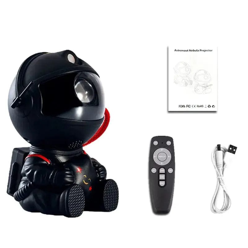 Essentialshouses Stars Black / USB Plug 🌌Galaxy Star Projector LED Night Light – Astronaut Lamp
