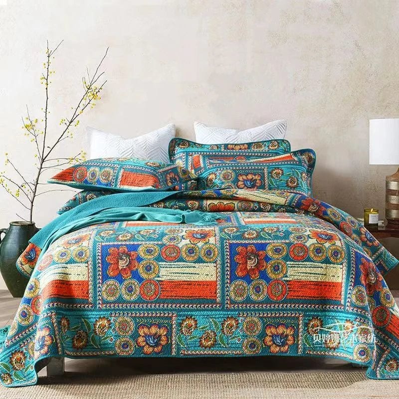 Essentialshouses Style 14 1 / 230x250cm 1pcs Quilt Rural Retro Bedding Set