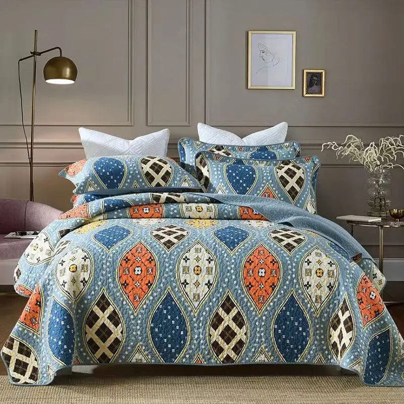 Essentialshouses Style 4 / 230x250cm 1pcs Quilt Rural Retro Bedding Set