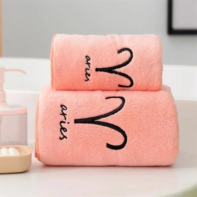Essentialshouses Style B 🛁 Constellation Coral Fleece Bath Towel Set – Softness Meets Celestial Elegance