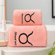 Essentialshouses Style E 🛁 Constellation Coral Fleece Bath Towel Set – Softness Meets Celestial Elegance