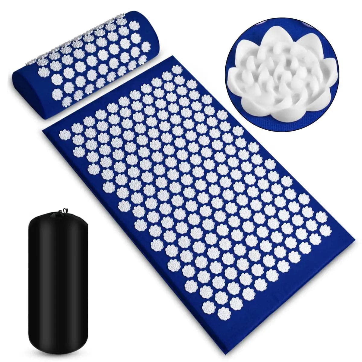Essentialshouses Teardrop-shape Blue Acupuncture Massage Yoga Mat