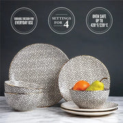 Blue Dot 12 Piece Dinnerware Set - Essentialshouses