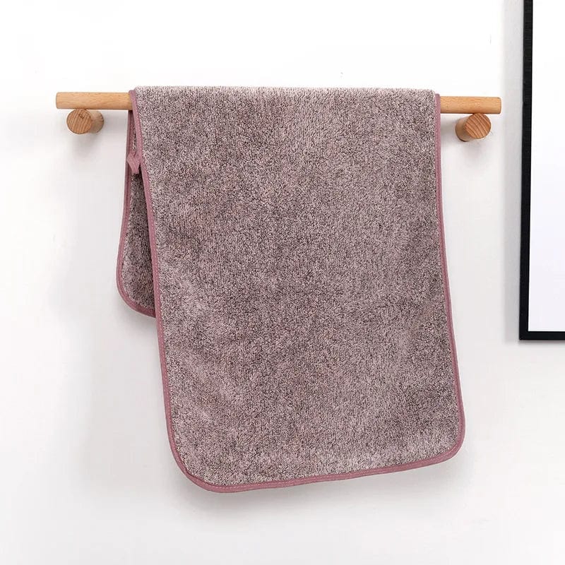 Essentialshouses Towels 35X75CM 1 🛁 Bamboo Charcoal Fiber Bath Towel & Dry Hair Cap Set – Luxurious Comfort & Hygiene