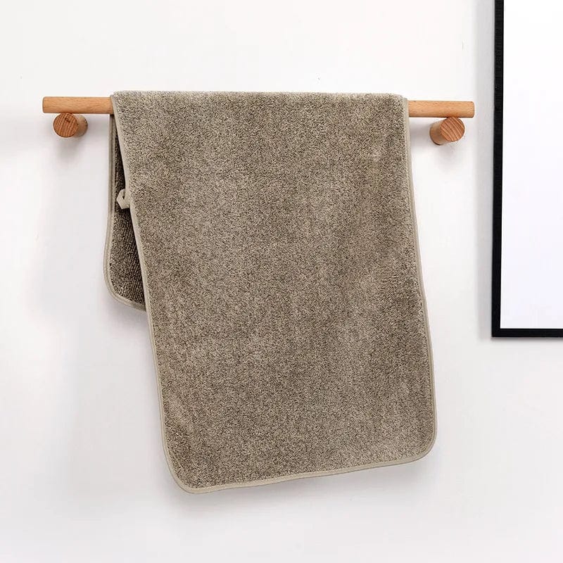 Essentialshouses Towels 35X75CM 3 🛁 Bamboo Charcoal Fiber Bath Towel & Dry Hair Cap Set – Luxurious Comfort & Hygiene