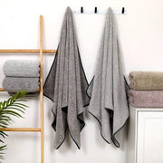 Essentialshouses Towels 🛁 Bamboo Charcoal Fiber Bath Towel & Dry Hair Cap Set – Luxurious Comfort & Hygiene