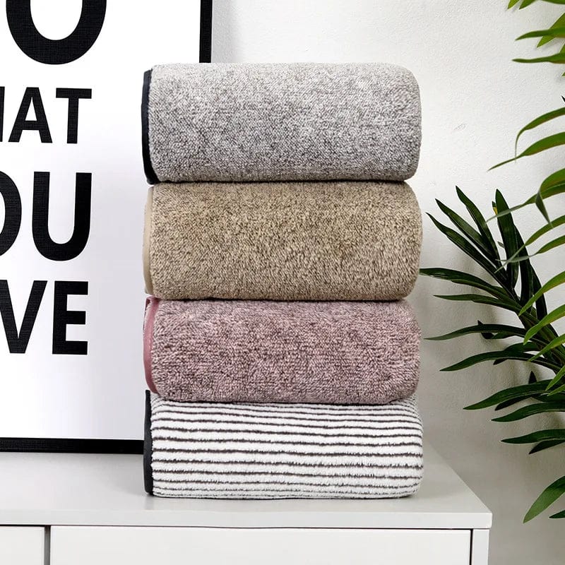 Essentialshouses Towels 🛁 Bamboo Charcoal Fiber Bath Towel & Dry Hair Cap Set – Luxurious Comfort & Hygiene