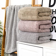 Essentialshouses Towels 🛁 Bamboo Charcoal Fiber Bath Towel & Dry Hair Cap Set – Luxurious Comfort & Hygiene