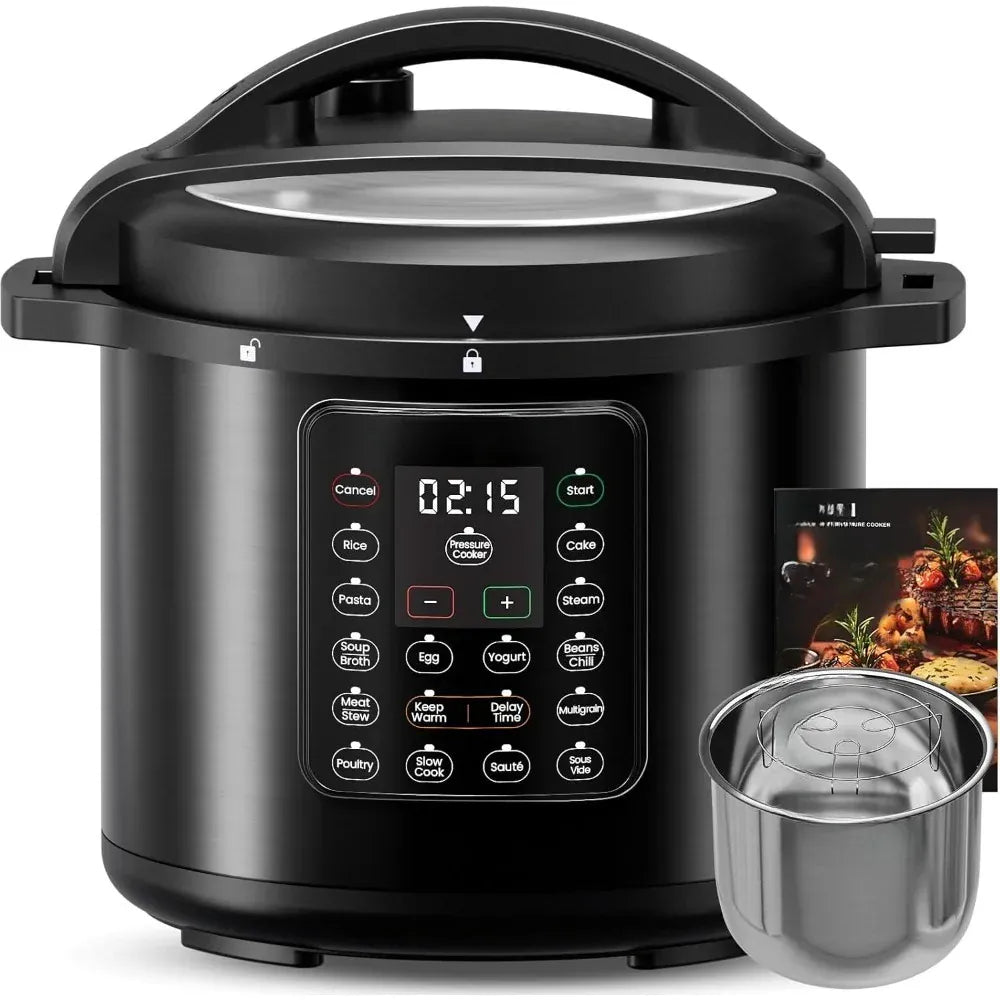 Essentialshouses Transparent / China Mainland Electric Pressure Cooker 12 in 1 Multi Use 8Qt Stainless Steel Slow Rice Cooker Steamer Sauté Yogurt Maker Food Warmer