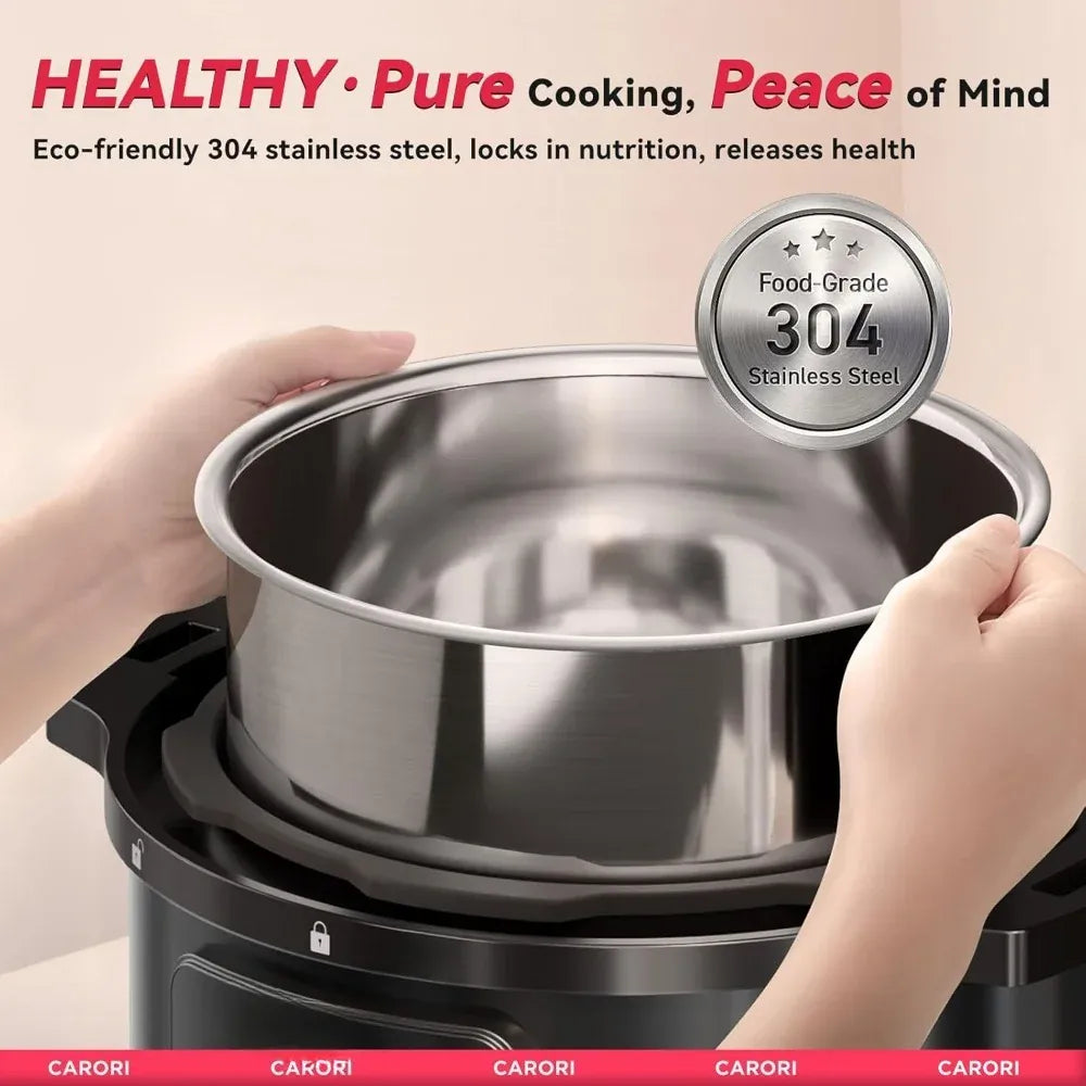 Essentialshouses Transparent / China Mainland Electric Pressure Cooker 12 in 1 Multi Use 8Qt Stainless Steel Slow Rice Cooker Steamer Sauté Yogurt Maker Food Warmer