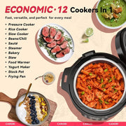 Essentialshouses Transparent / China Mainland Electric Pressure Cooker 12 in 1 Multi Use 8Qt Stainless Steel Slow Rice Cooker Steamer Sauté Yogurt Maker Food Warmer