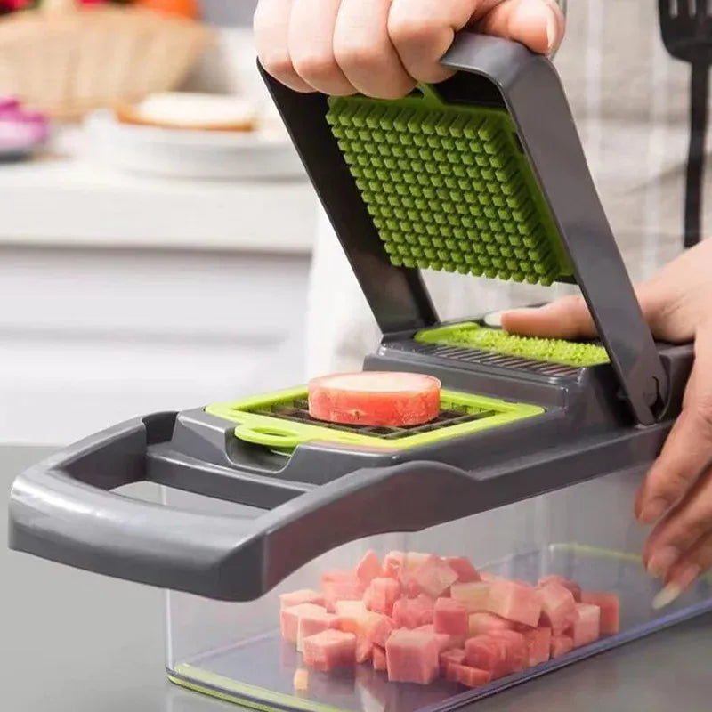 Essentialshouses United States Advanced Vegetable Cutter - Wave Cut Pattern, Decorative Ridges for Veggies, Single Piece