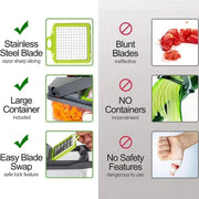 Essentialshouses United States Advanced Vegetable Cutter - Wave Cut Pattern, Decorative Ridges for Veggies, Single Piece