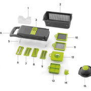 Essentialshouses United States Advanced Vegetable Cutter - Wave Cut Pattern, Decorative Ridges for Veggies, Single Piece