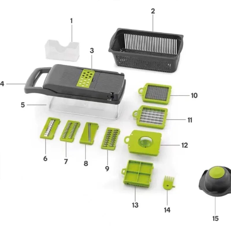 Essentialshouses United States Advanced Vegetable Cutter - Wave Cut Pattern, Decorative Ridges for Veggies, Single Piece