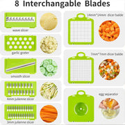 Essentialshouses United States Advanced Vegetable Cutter - Wave Cut Pattern, Decorative Ridges for Veggies, Single Piece