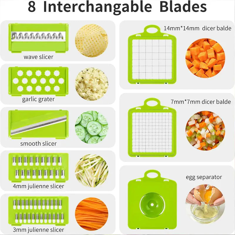 Essentialshouses United States Advanced Vegetable Cutter - Wave Cut Pattern, Decorative Ridges for Veggies, Single Piece