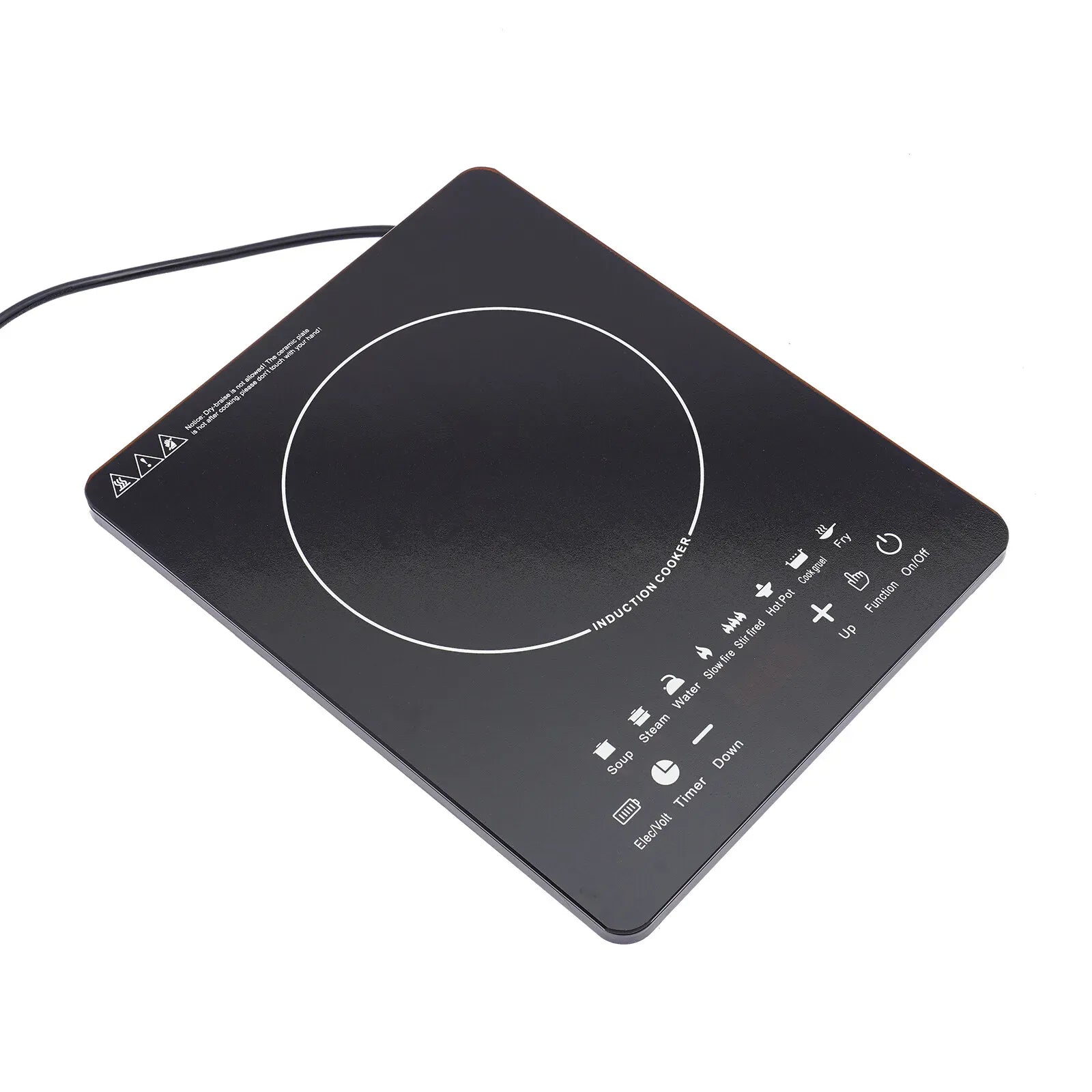Essentialshouses United States / black / US 110V 750W Electric Induction Cooktop 8 Power Levels Touch Control Burner 180min Timer Portable Stove for Home RV
