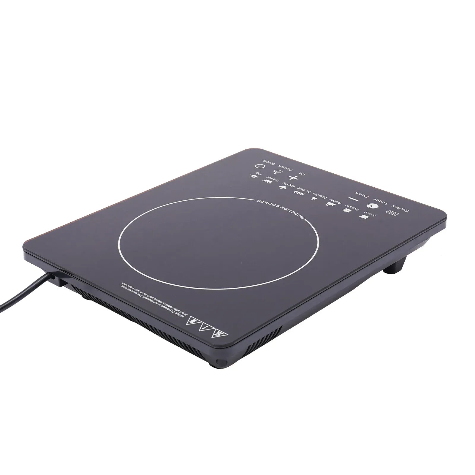 Essentialshouses United States / black / US 110V 750W Electric Induction Cooktop 8 Power Levels Touch Control Burner 180min Timer Portable Stove for Home RV