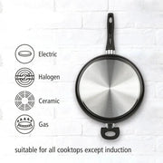 Essentialshouses United States Non-Stick Jumbo Cooker with Glass Lid Cool Touch Handle Dishwasher Safe Cooking Pan Everyday Use Easy Clean Cooking Essential
