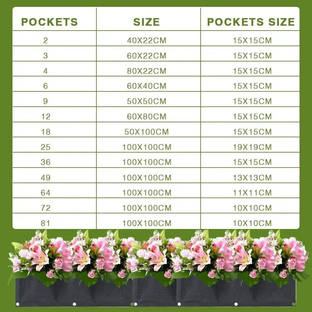 Essentialshouses Wall Hanging Pockets Planting Pot