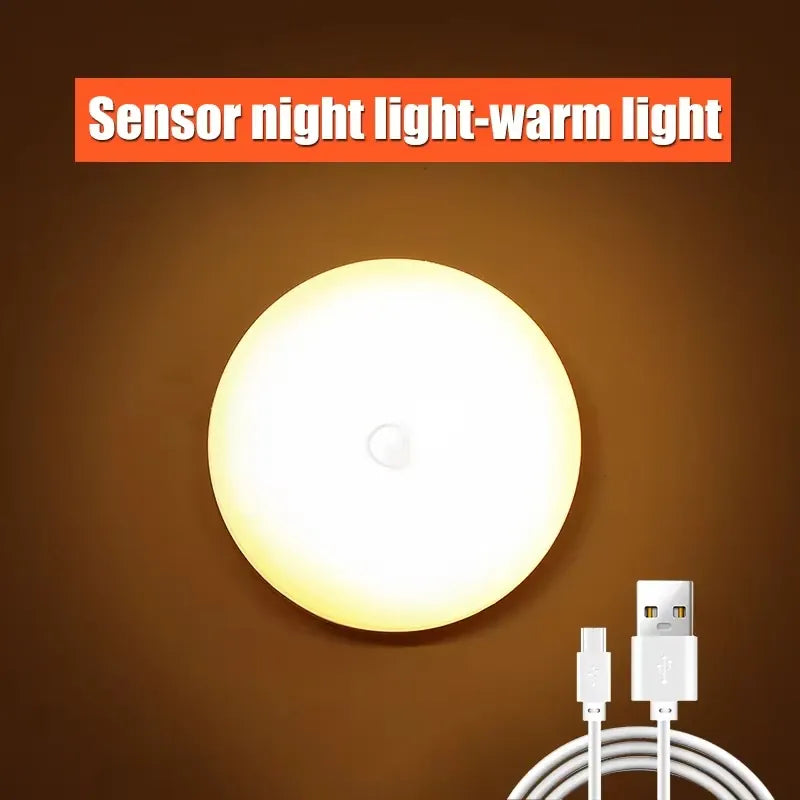 Essentialshouses Warm Light 1PC Motion Sensor Step Light, USB Rechargeable Wireless LED Floor Lamp for Indoor Stairs Hallway Wardrobe Auto On/Off Night Lighting